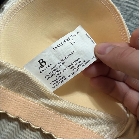 Vintage Baltex One Piece Bathing Suit Size 12 - Picture 5 of 5
